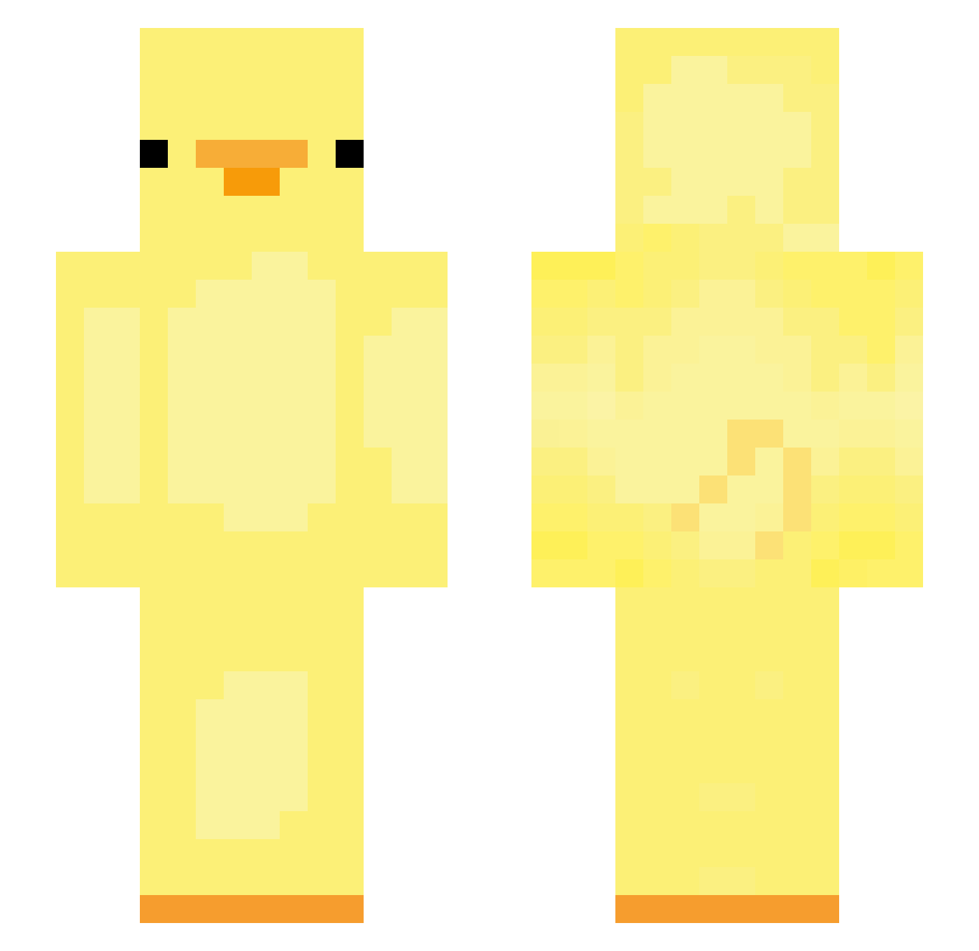 LillaKycklingen_ Minecraft skin, front and back view