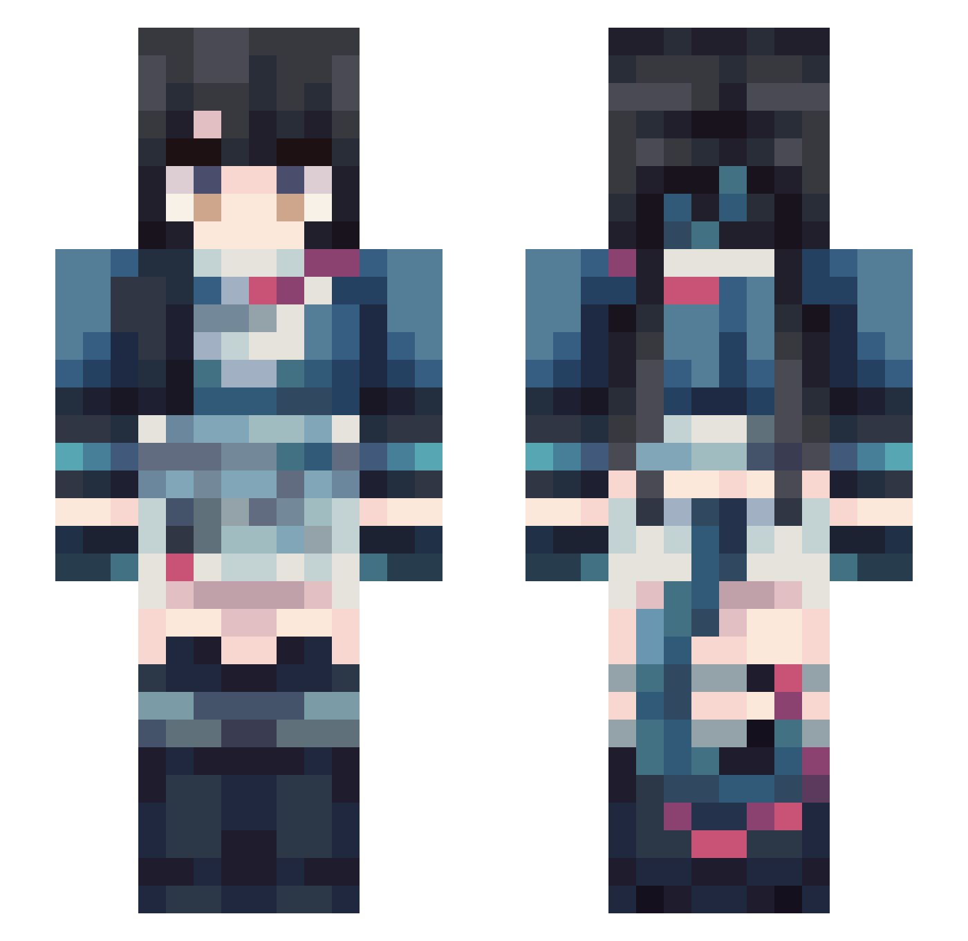 A1eksioZ Minecraft skin, front and back view
