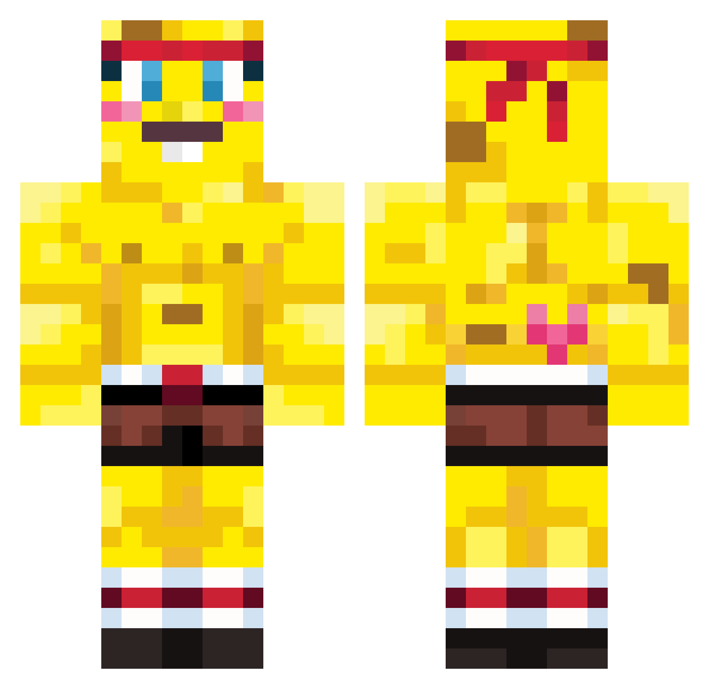 Zombiegamer4 Minecraft skin, front and back view