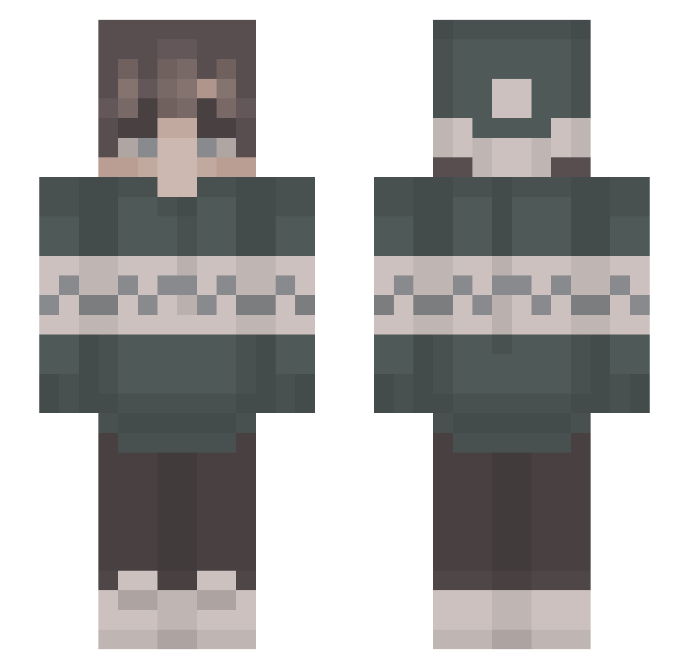 xAstralPawz Minecraft skin, front and back view