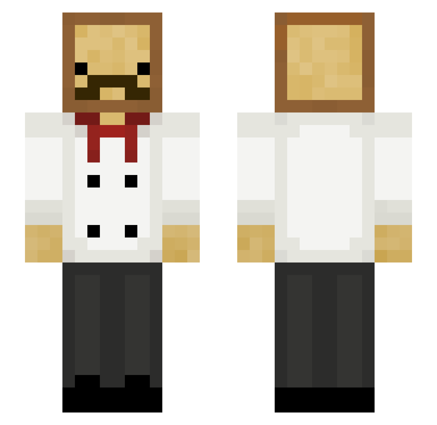 Master_ITA Minecraft skin, front and back view