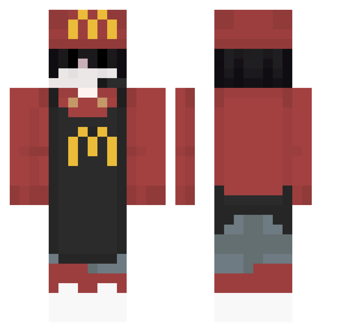 yuuut1118 Minecraft skin, front and back view