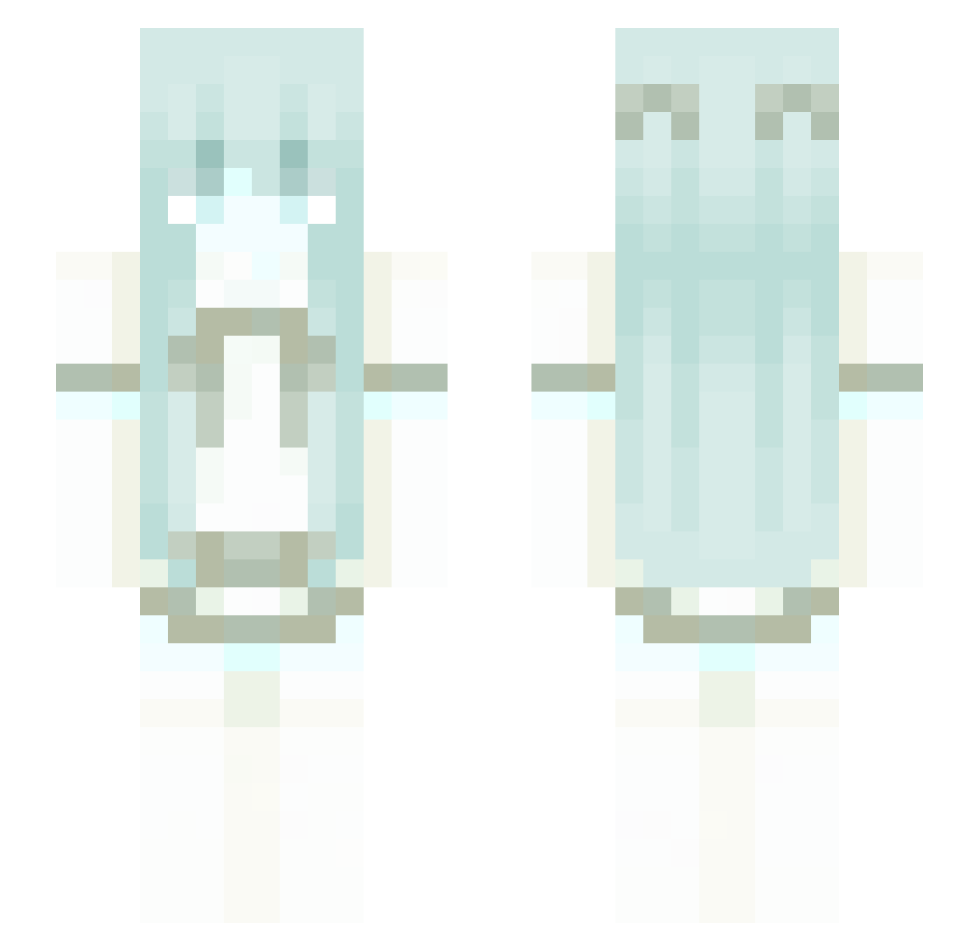 TZHQAQ Minecraft skin, front and back view