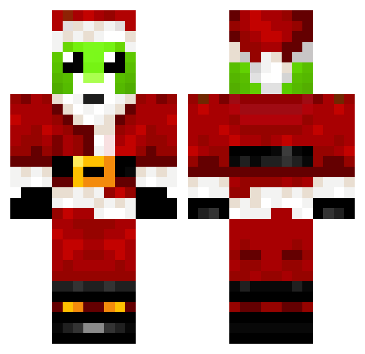 ratancinho Minecraft skin, front and back view