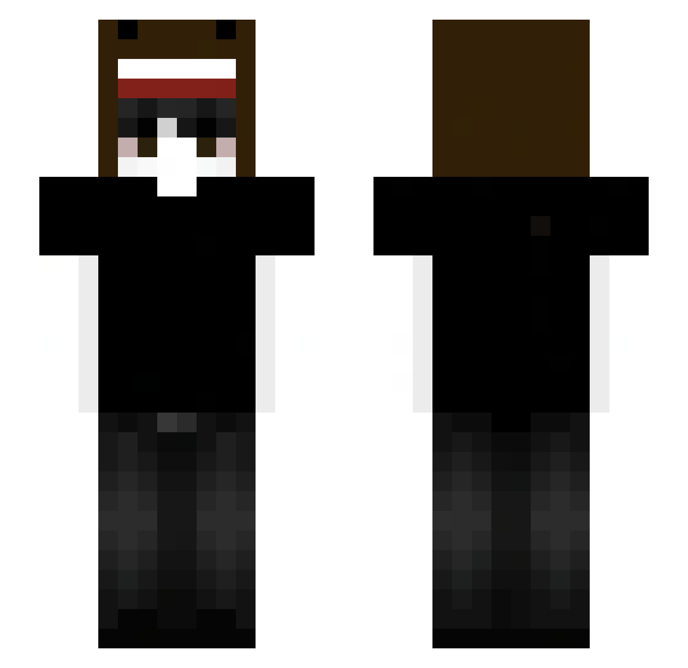 wurcan Minecraft skin, front and back view