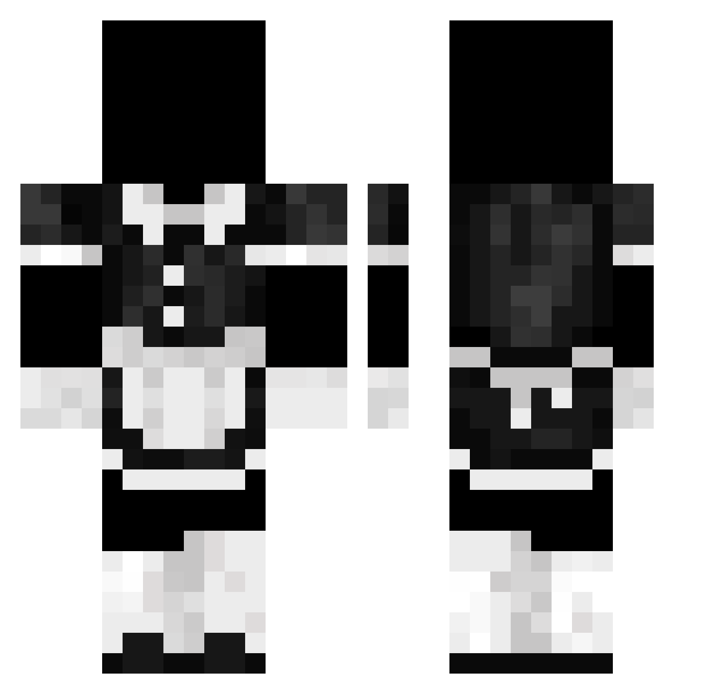 KingShyGuy Minecraft skin, front and back view