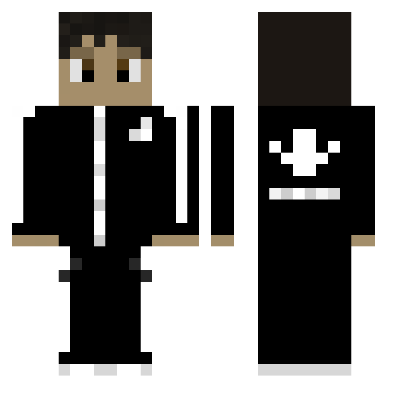 AdidasAssassin Minecraft skin, front and back view