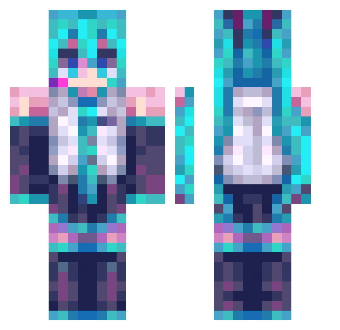 Harry__128 Minecraft skin, front and back view