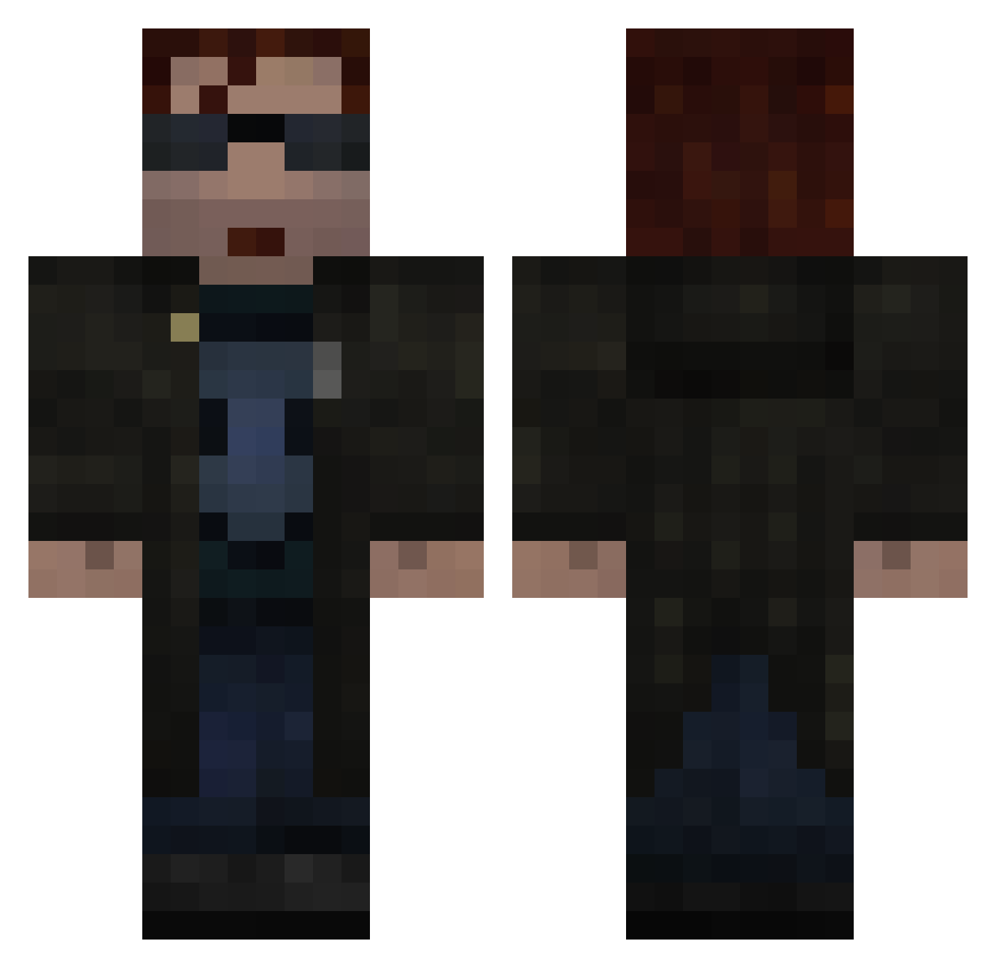 Cheetos0404 Minecraft skin, front and back view