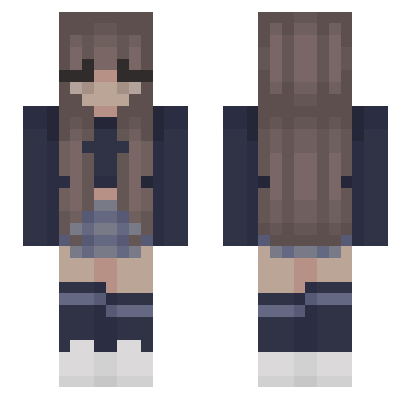 scyuro Minecraft skin, front and back view
