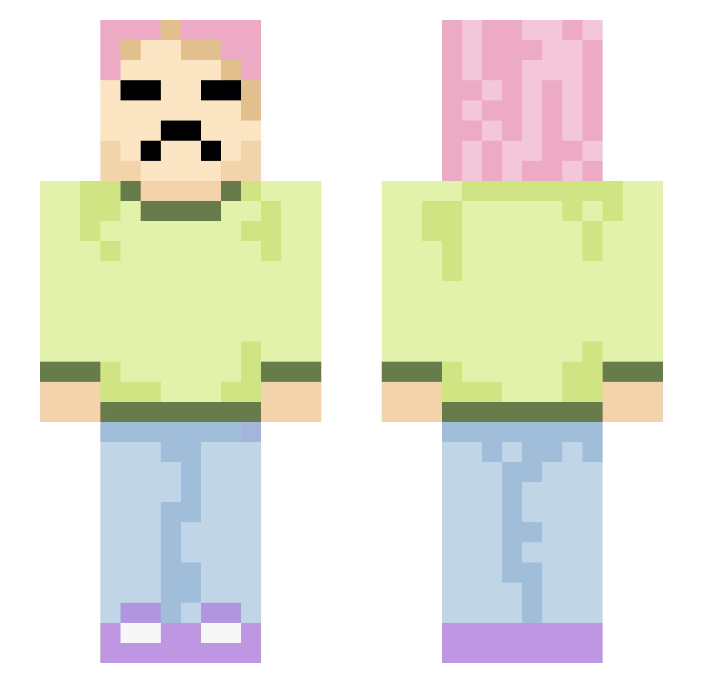 Square10000 Minecraft skin, front and back view