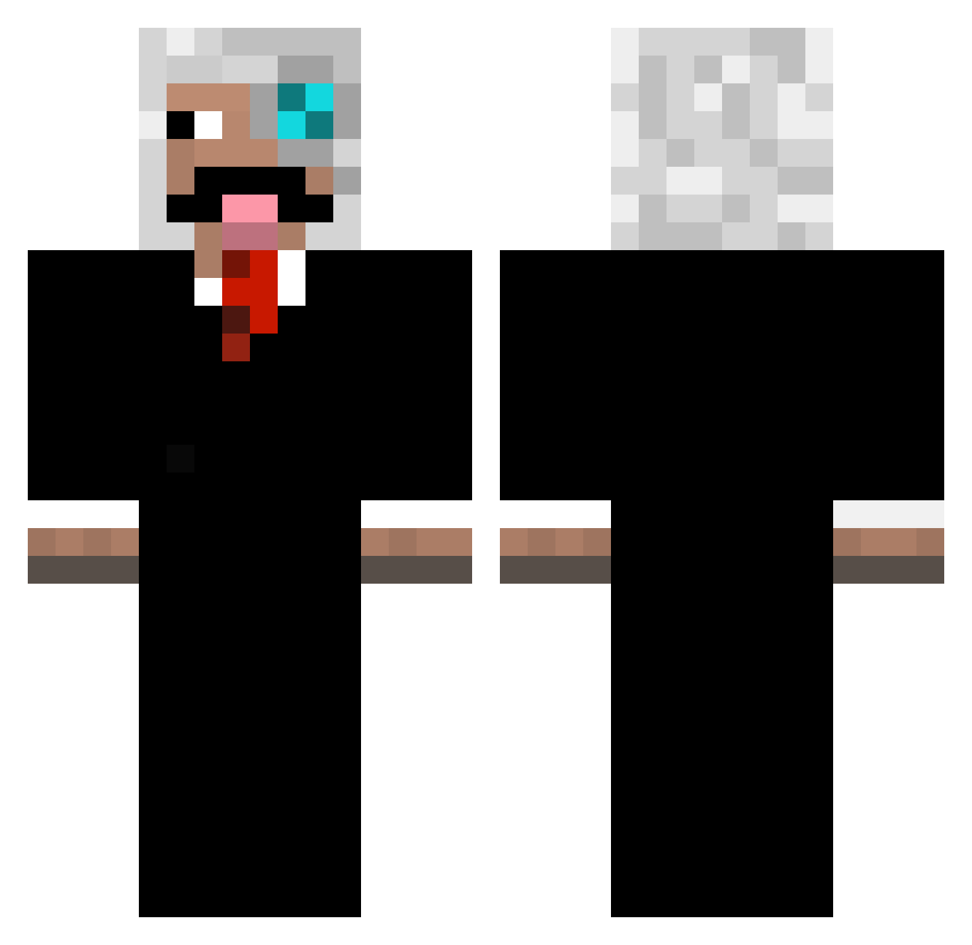 Zyn0x_X Minecraft skin, front and back view