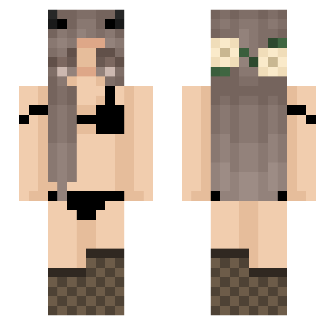 ankka47 Minecraft skin, front and back view