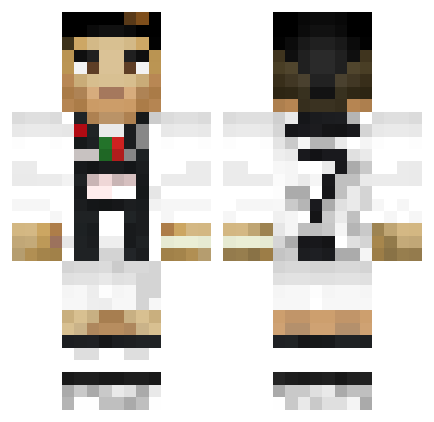 ZeroZgamers Minecraft skin, front and back view