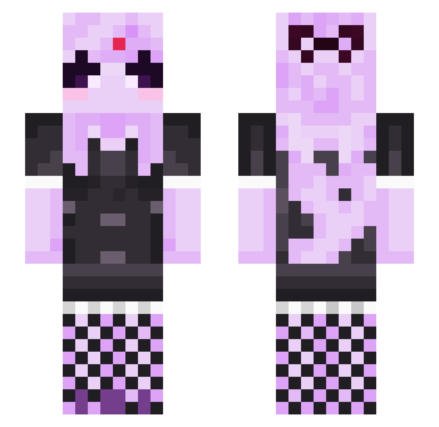 blurryface213 Minecraft skin, front and back view