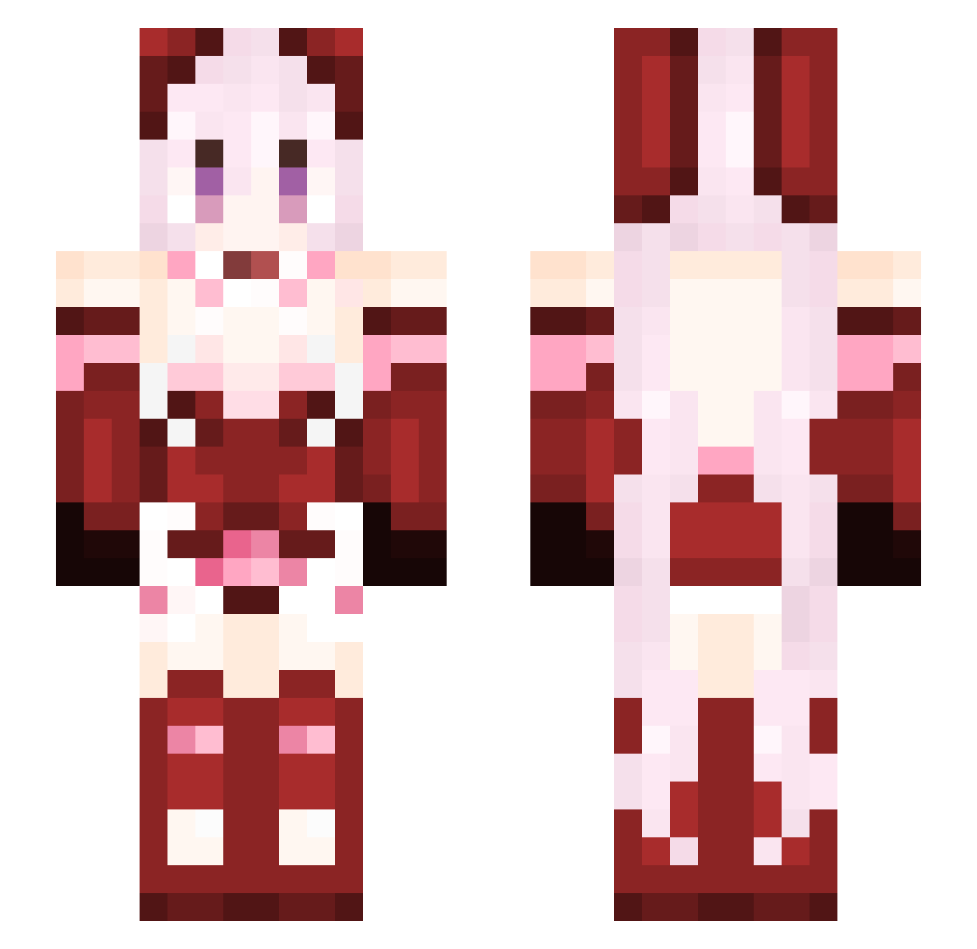 PrehistoricM8 Minecraft skin, front and back view