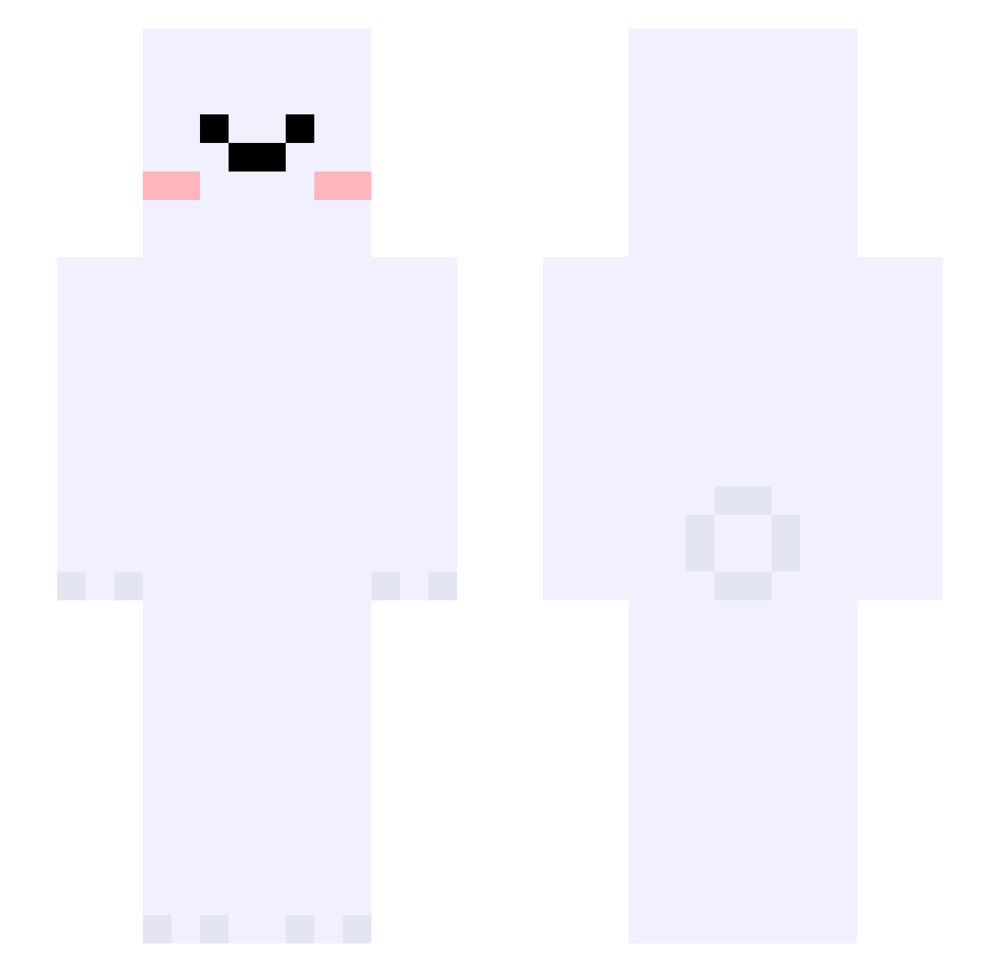 ANZIELN Minecraft skin, front and back view