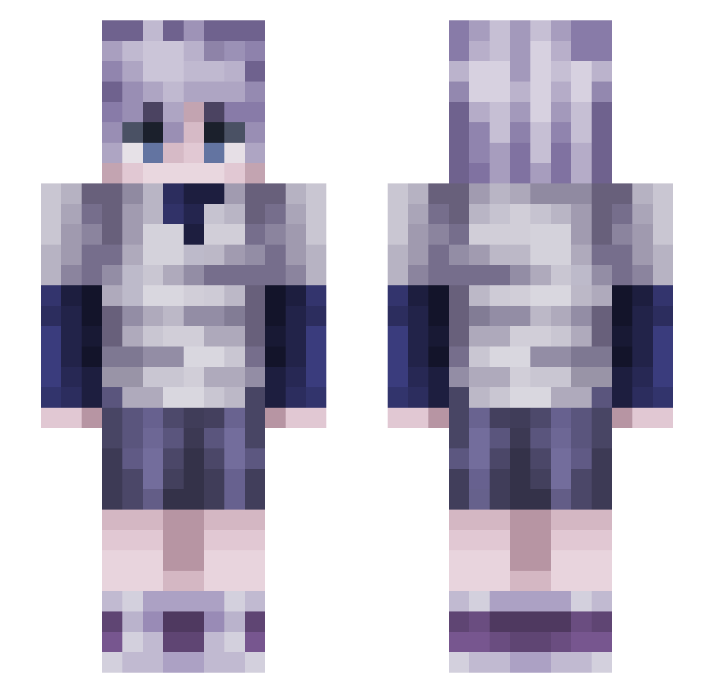 Zapdos29 Minecraft skin, front and back view