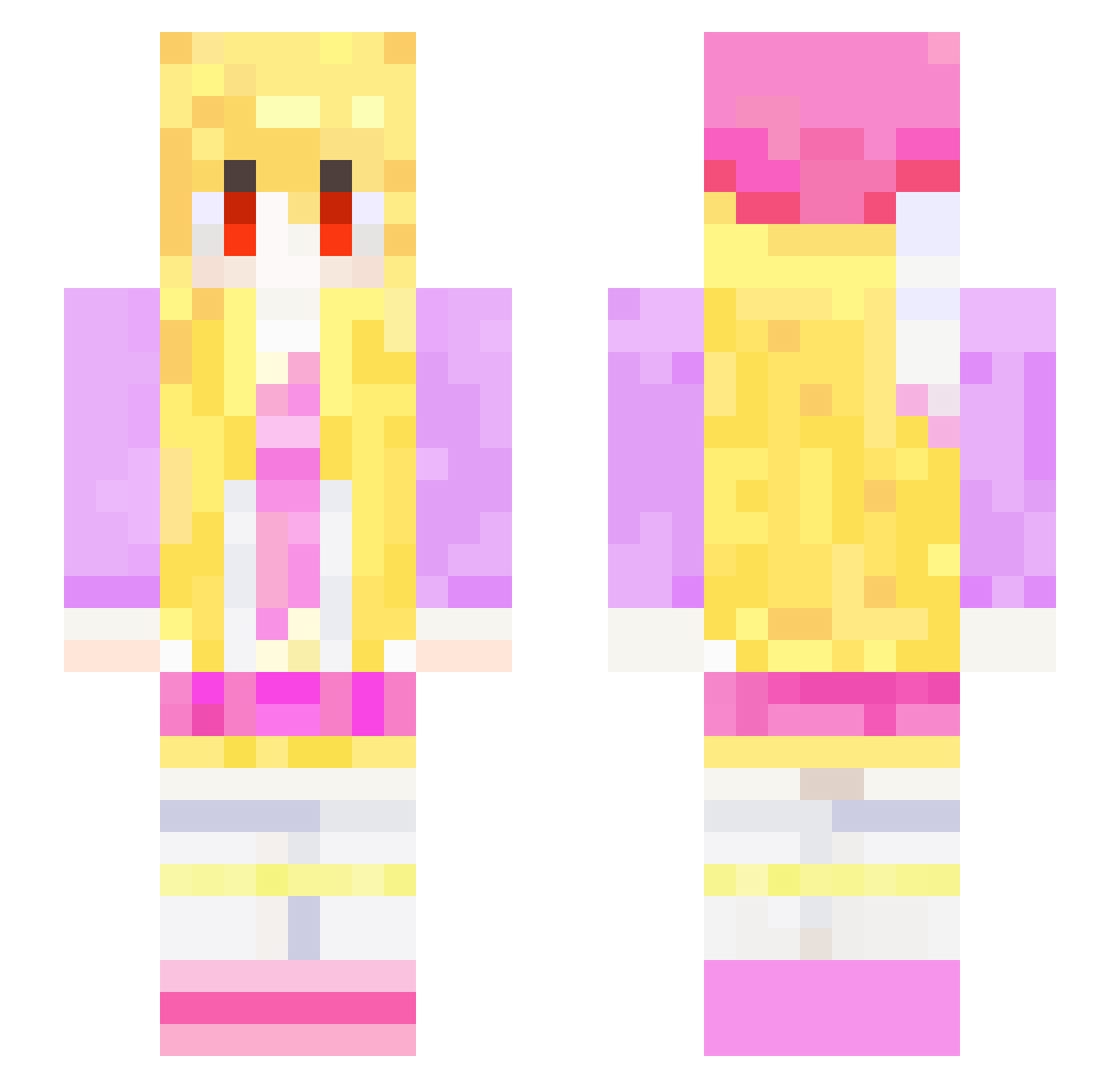 pretty_ooku Minecraft skin, front and back view