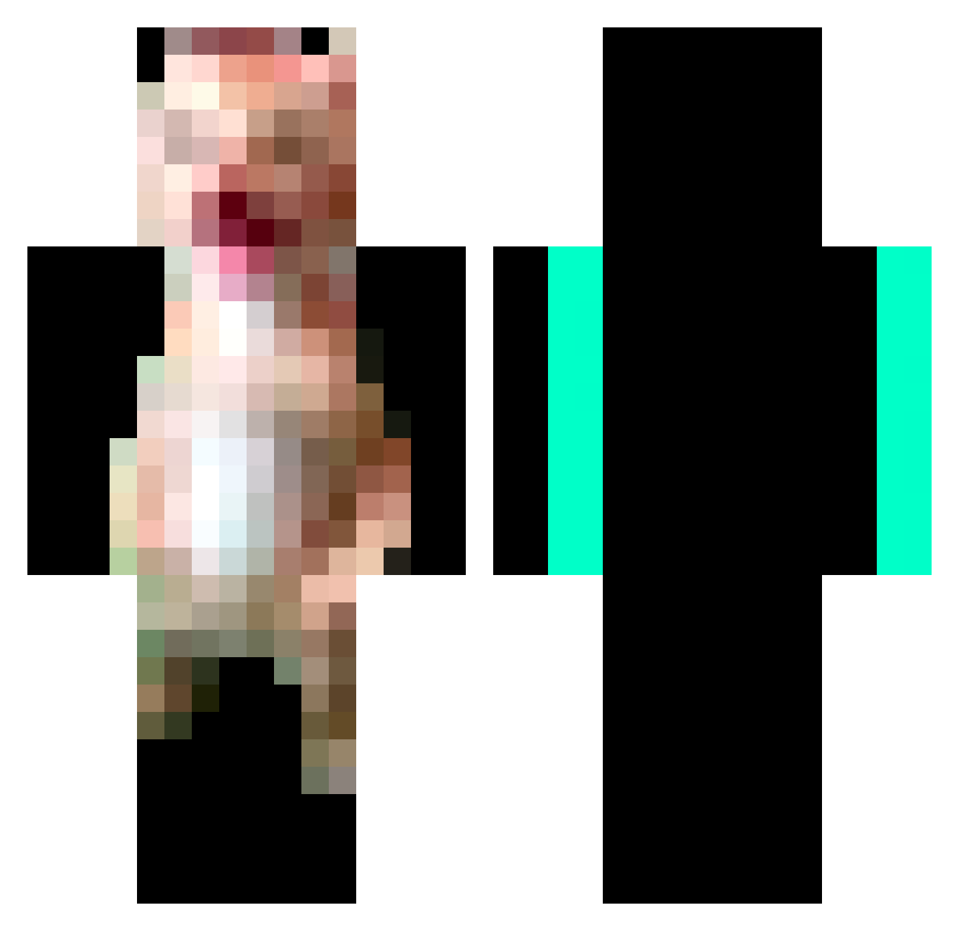 CB_97 Minecraft skin, front and back view