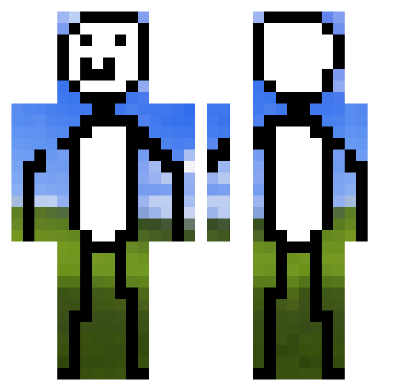Krixic_ Minecraft skin, front and back view
