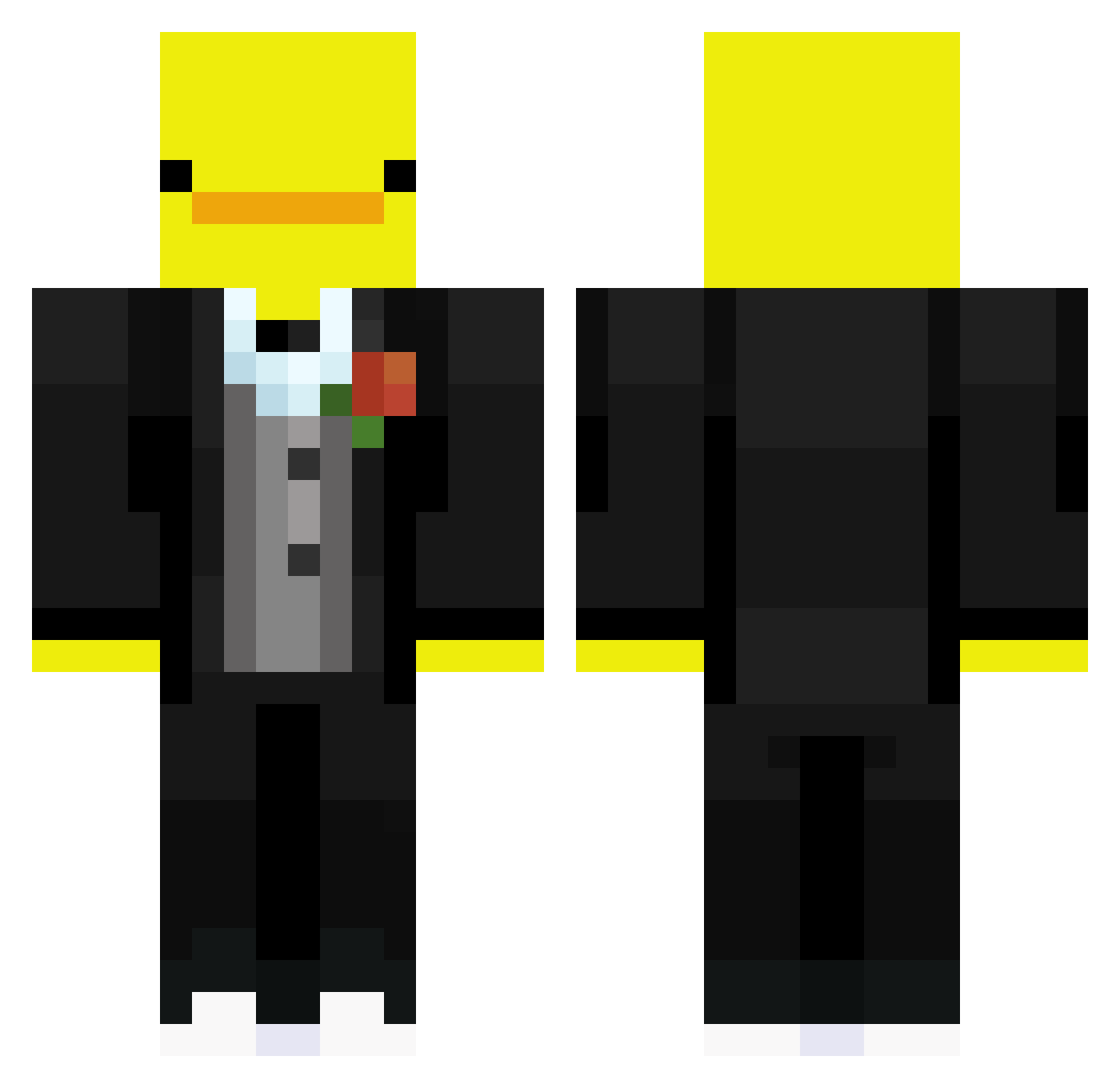 Iannovic Minecraft skin, front and back view
