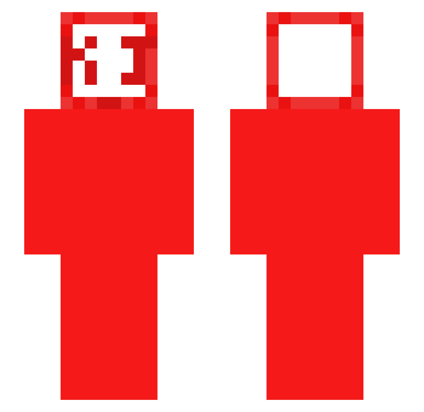 xx09 Minecraft skin, front and back view