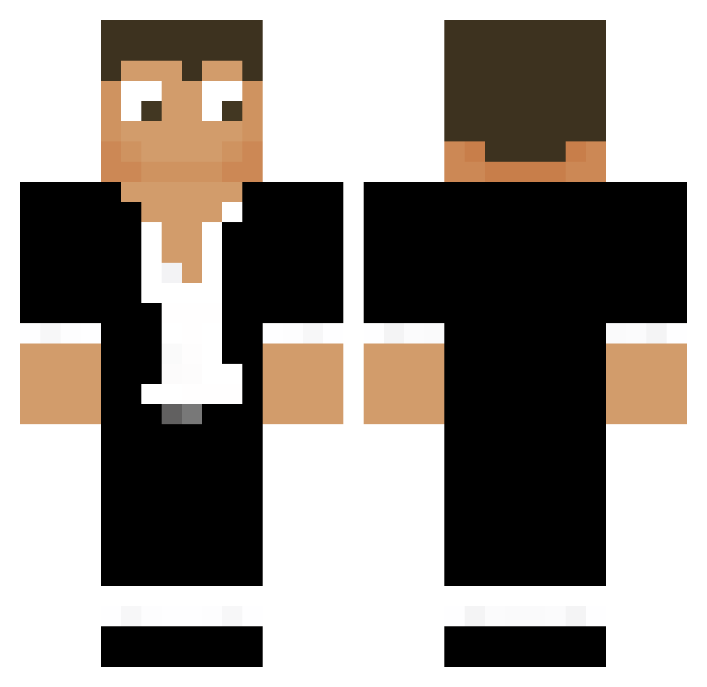 Gladiators Minecraft skin, front and back view