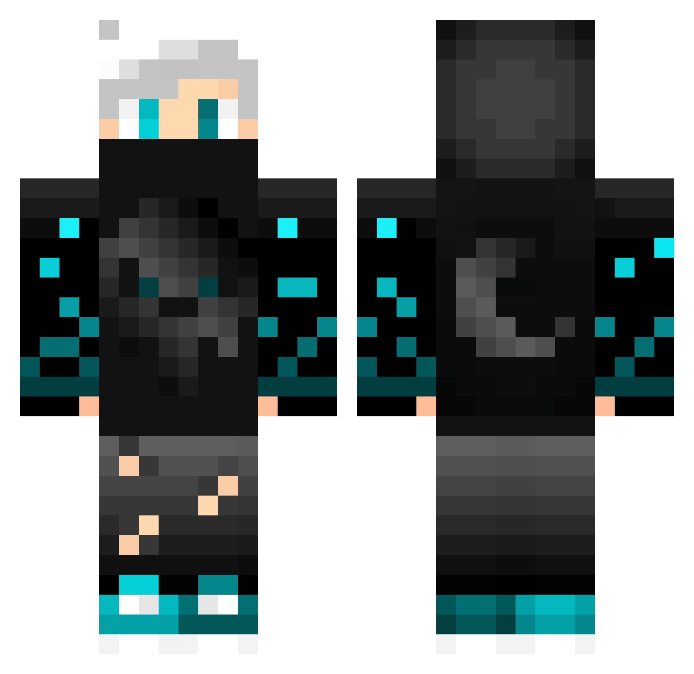 bogdan2eez Minecraft skin, front and back view