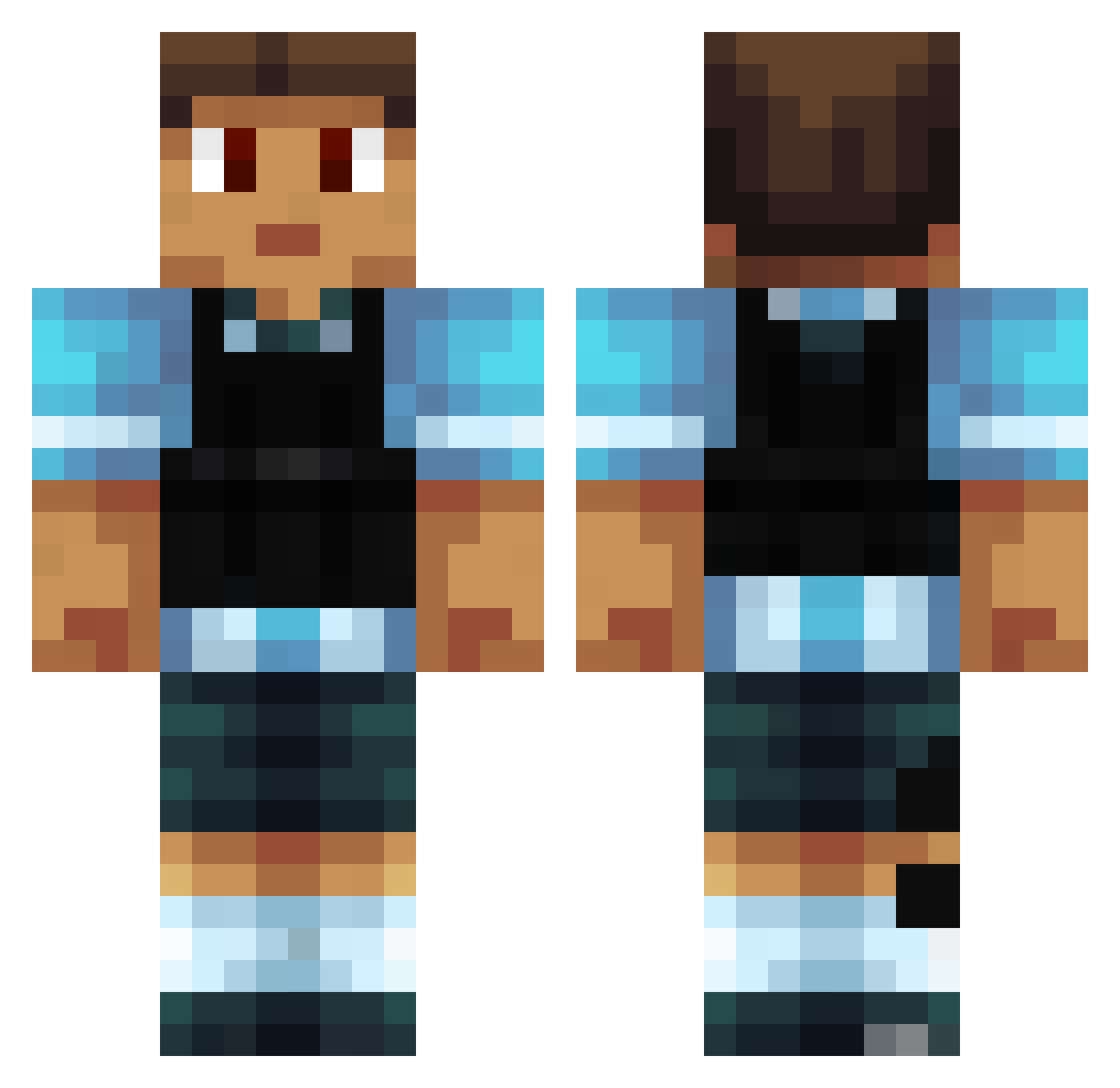sosadril Minecraft skin, front and back view