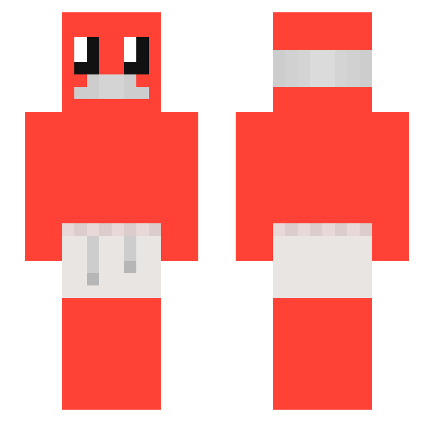 Ultralights Minecraft skin, front and back view