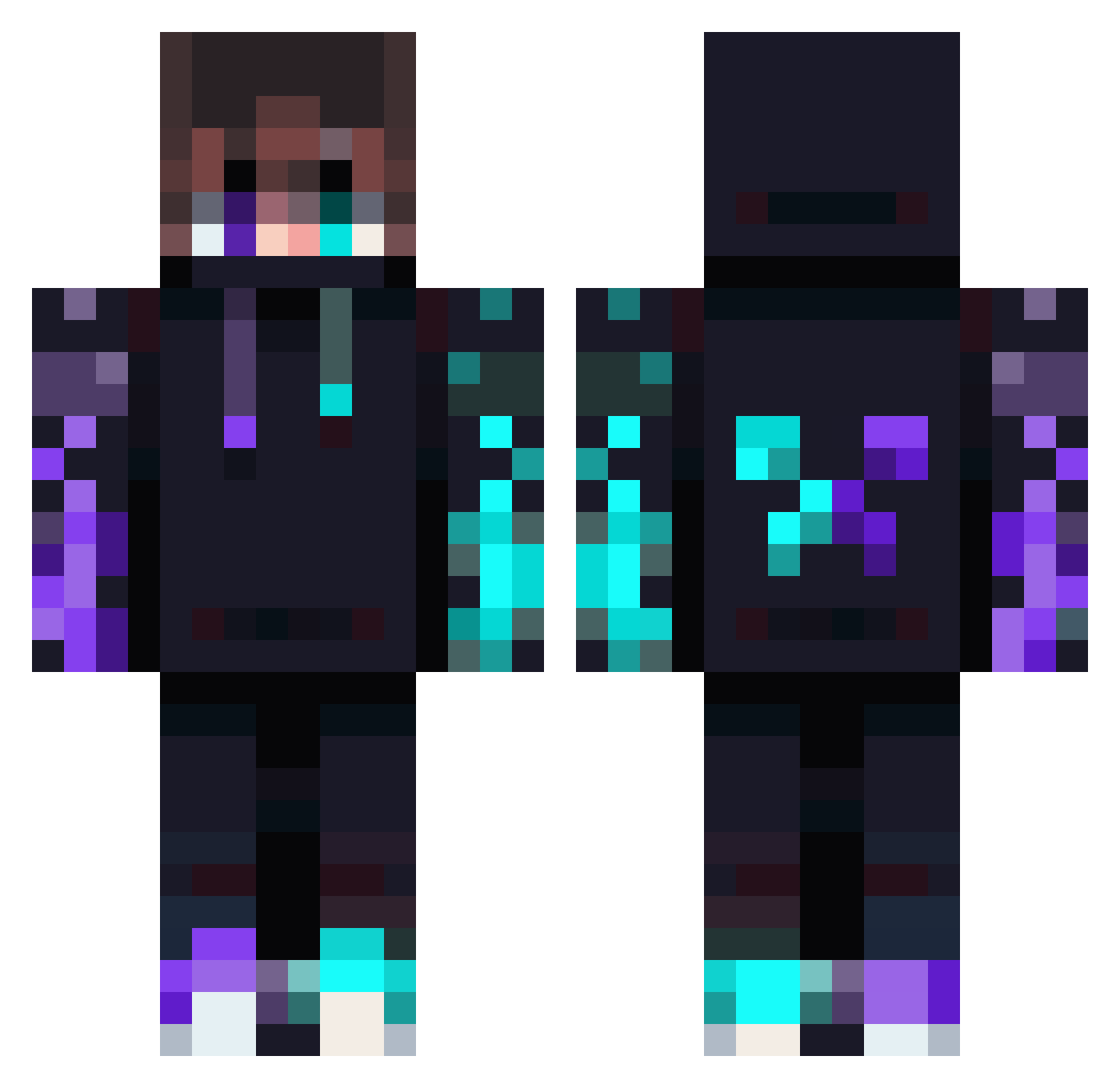 chaosjayden1 Minecraft skin, front and back view