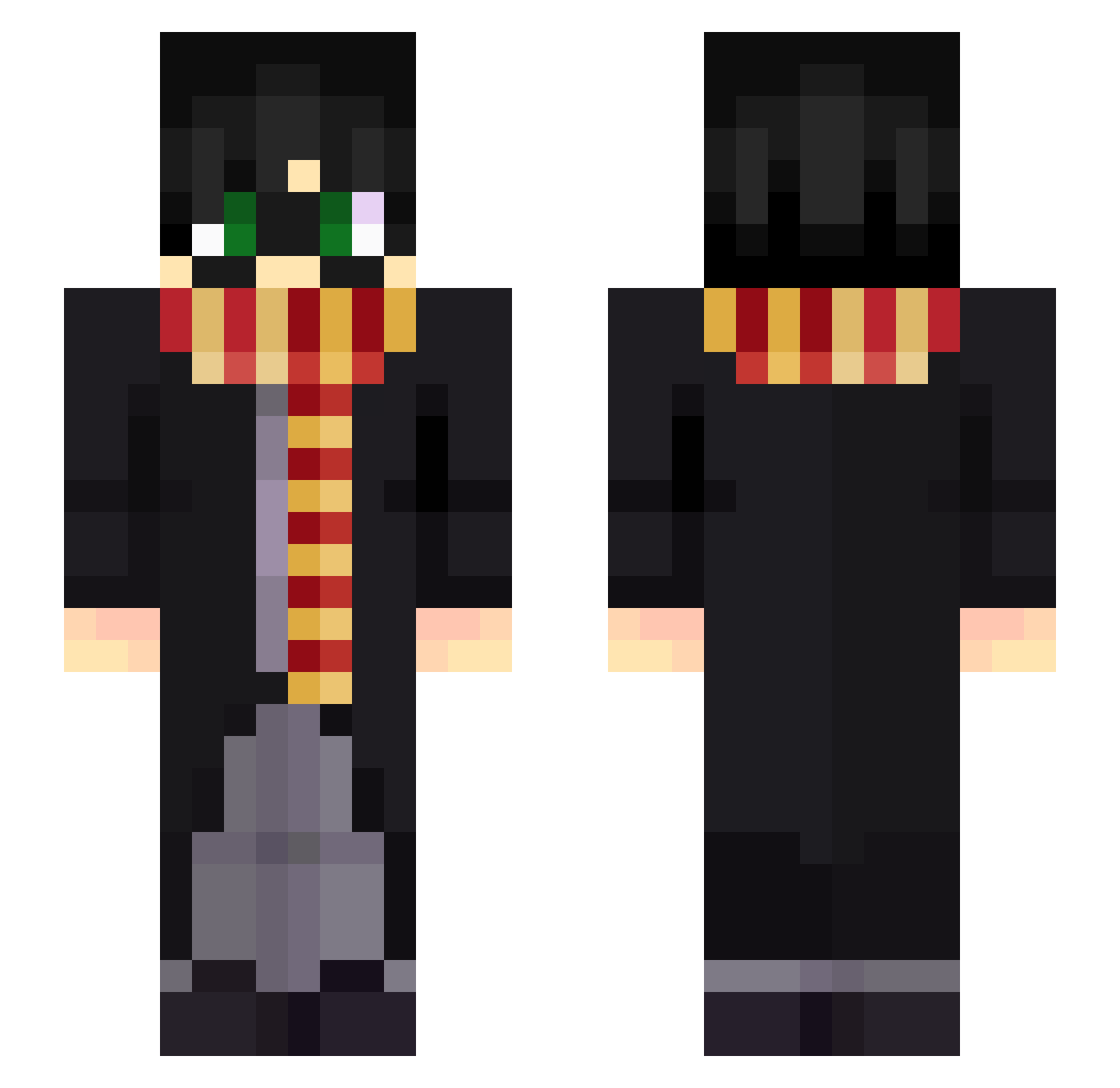 Jack_03 Minecraft skin, front and back view