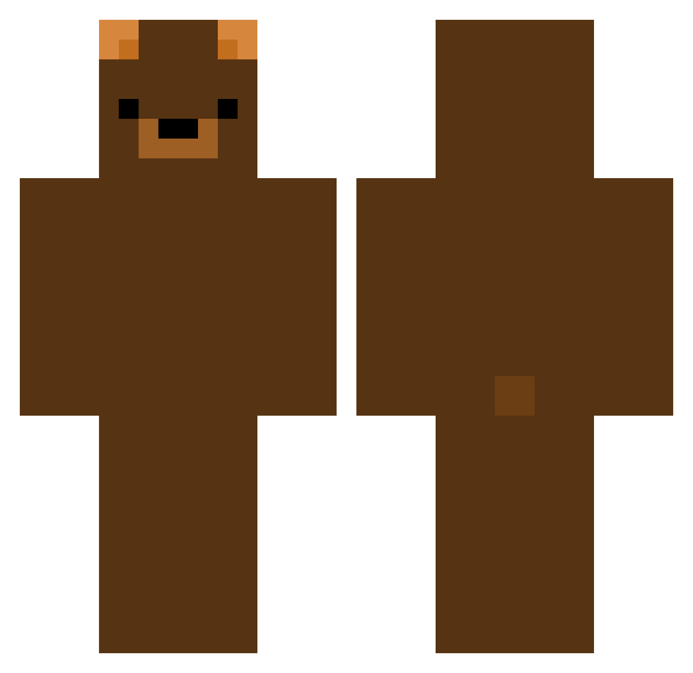 Oioioisussy Minecraft skin, front and back view
