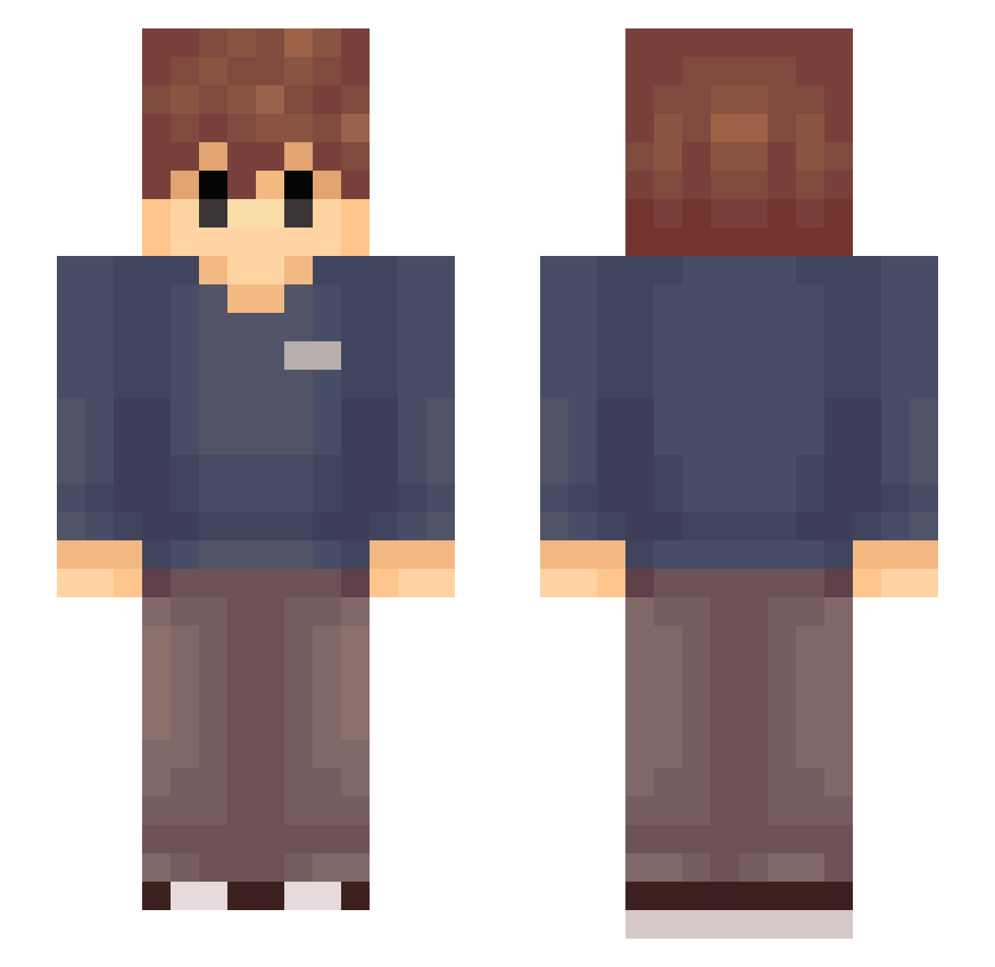 Anthony425 Minecraft skin, front and back view