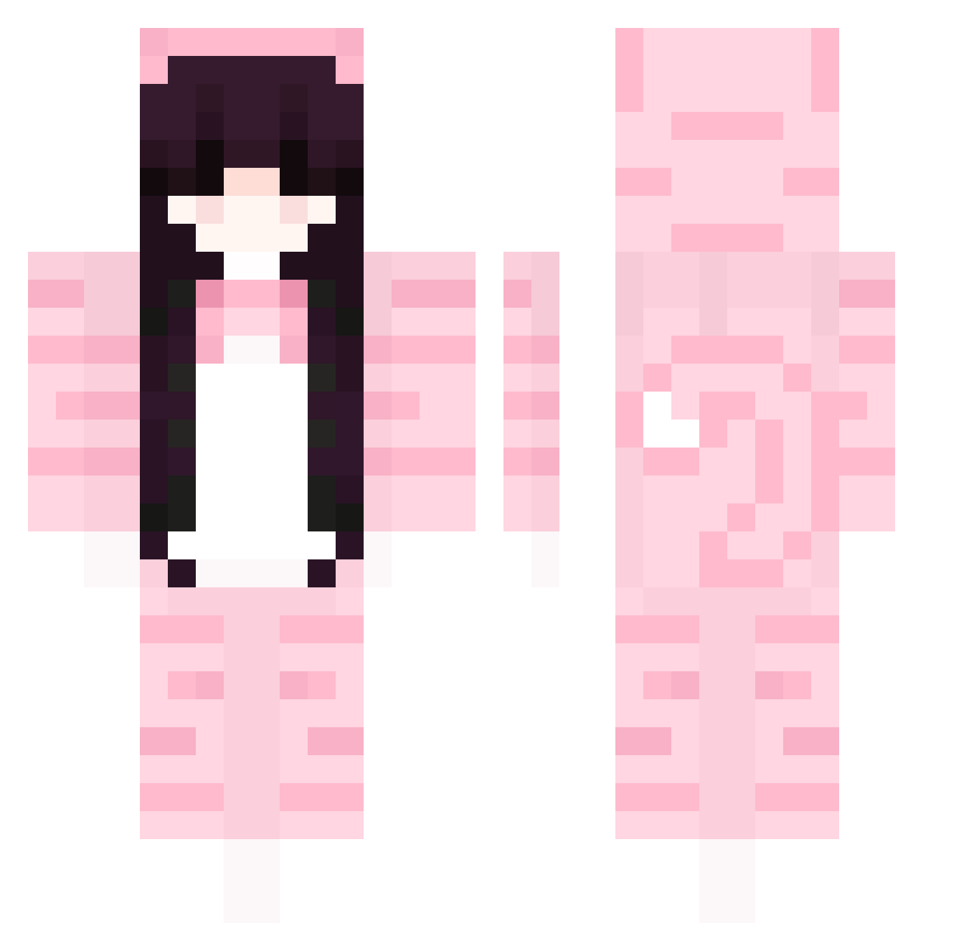 angeliyah Minecraft skin, front and back view