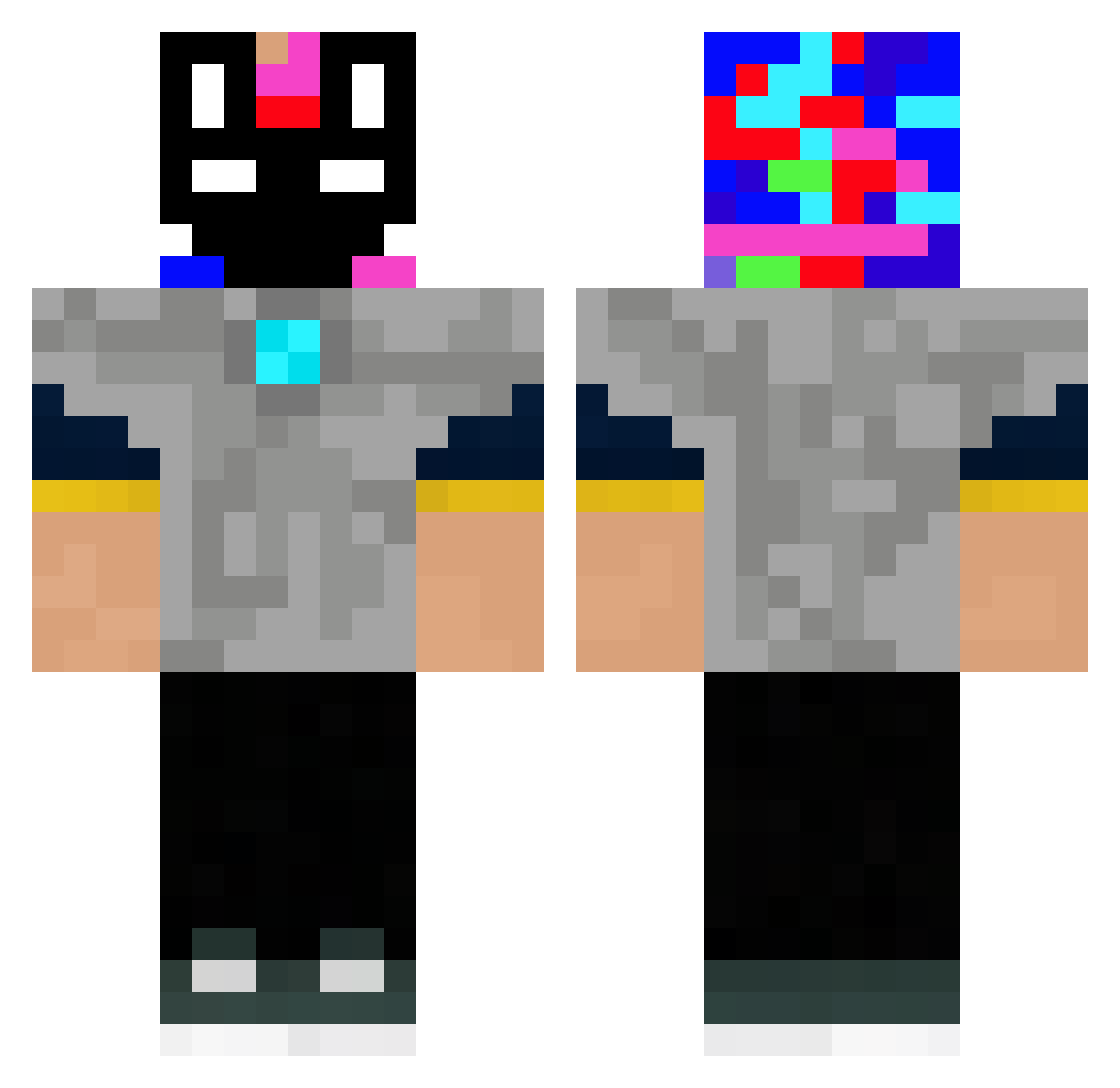 Varelaseery Minecraft skin, front and back view
