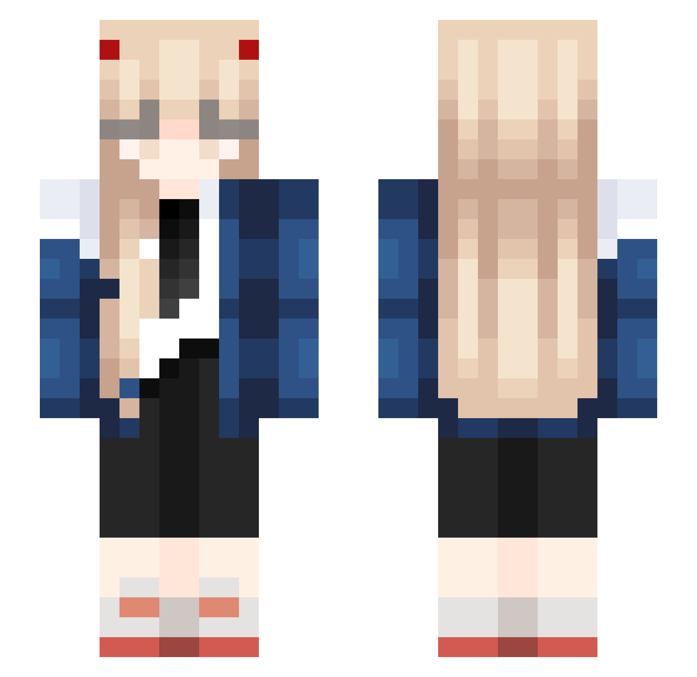 Spyrixy Minecraft skin, front and back view