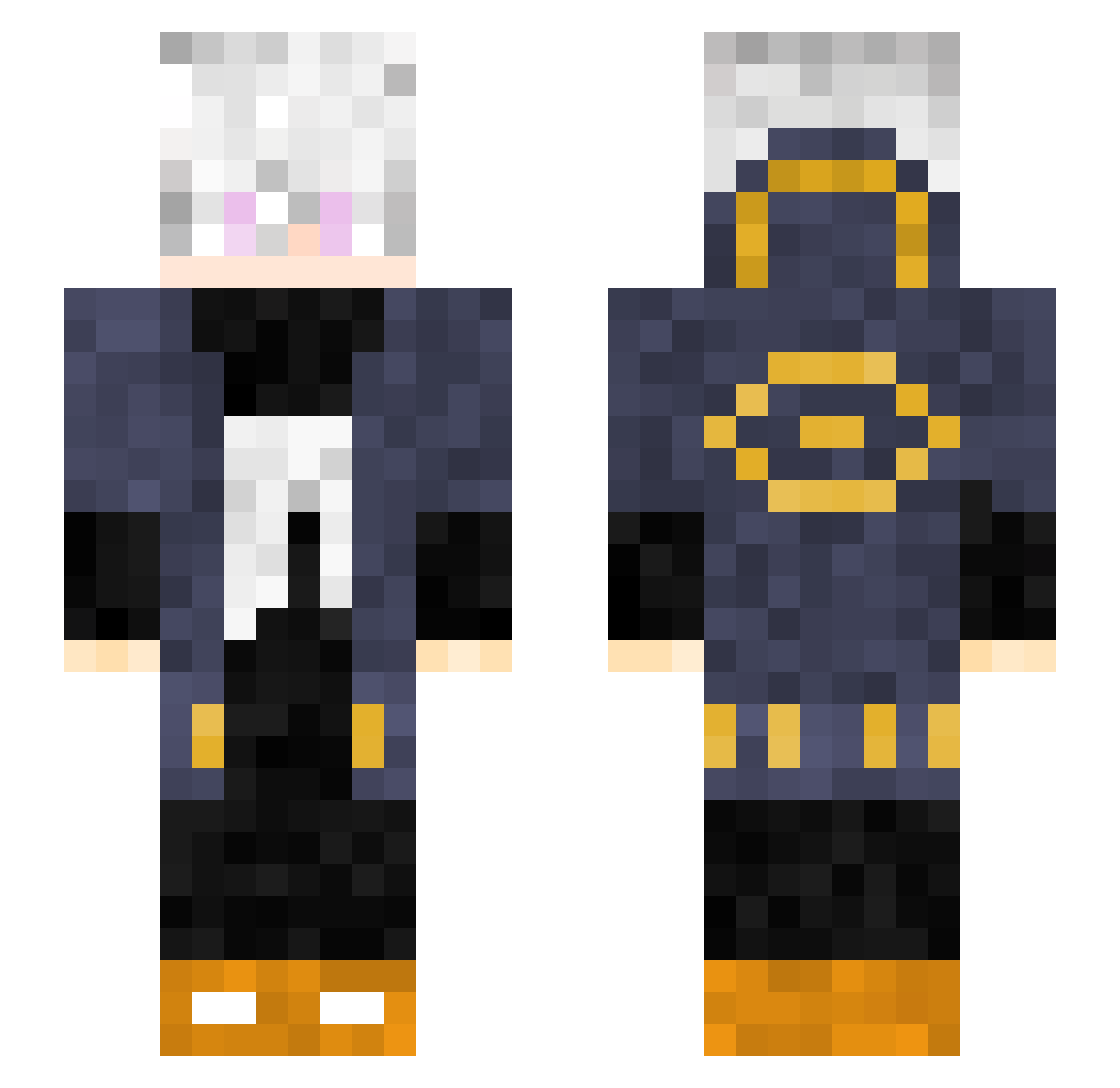 Alxx420 Minecraft skin, front and back view