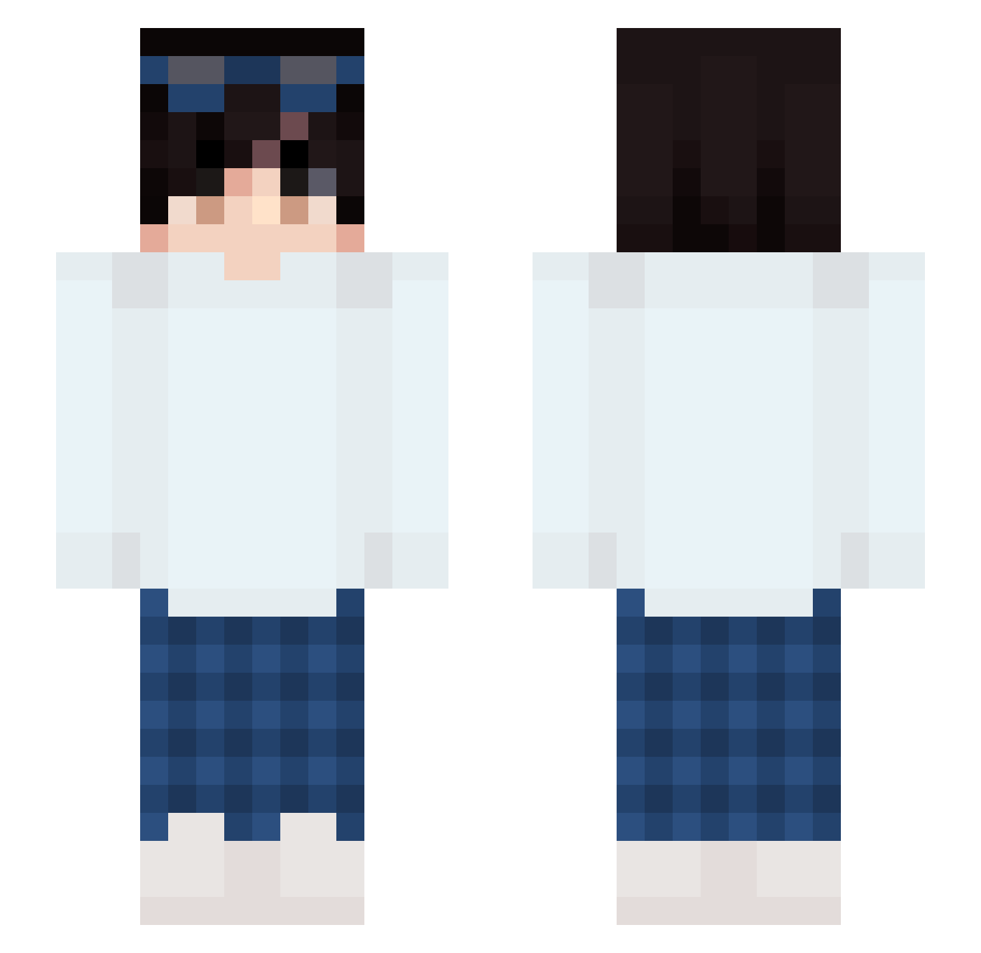 Framec4 Minecraft skin, front and back view