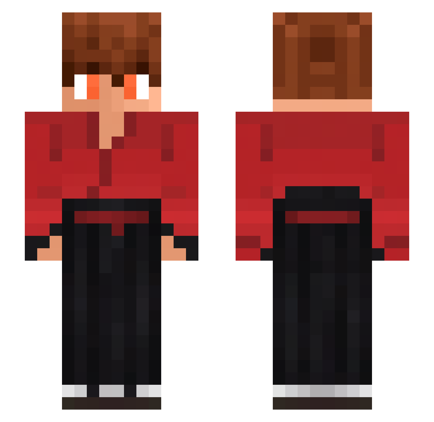 AlwaysDistrxcted Minecraft skin, front and back view