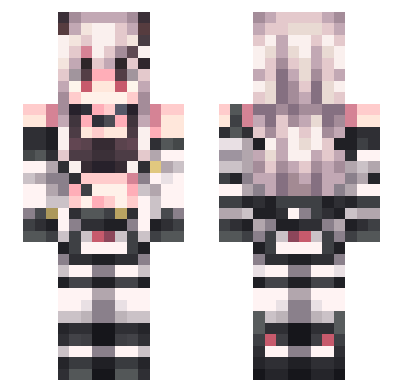 Topovn Minecraft skin, front and back view