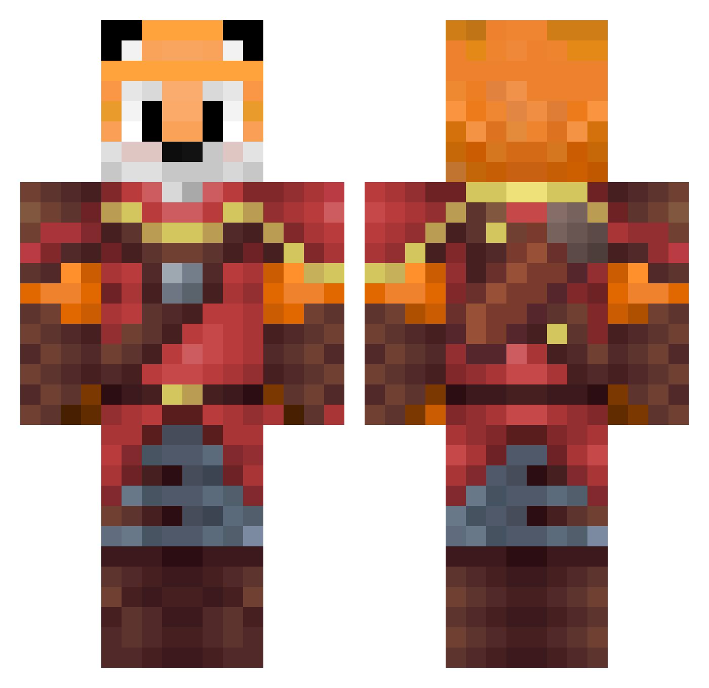 Meowmere505 Minecraft skin, front and back view