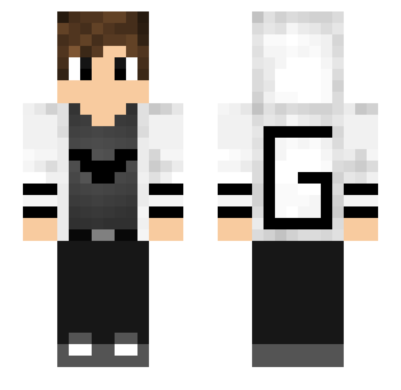iNyoz Minecraft skin, front and back view
