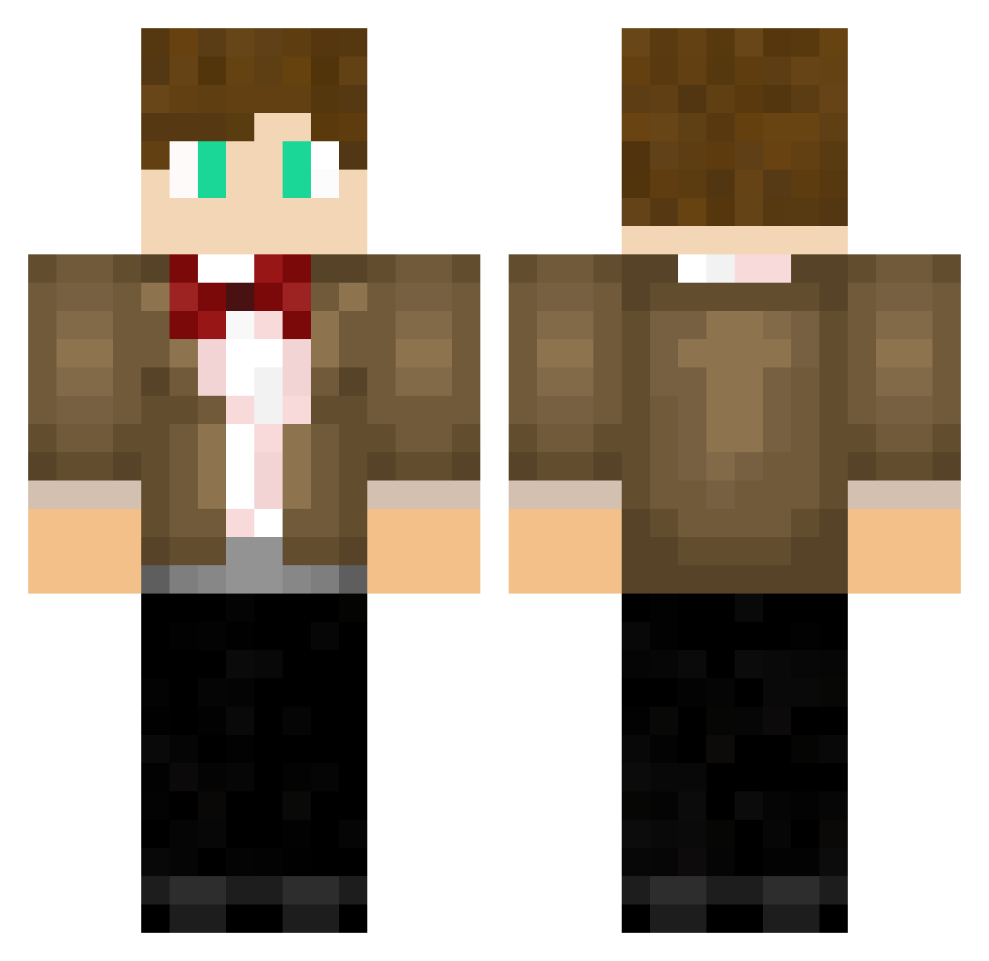 Bertikcz Minecraft skin, front and back view
