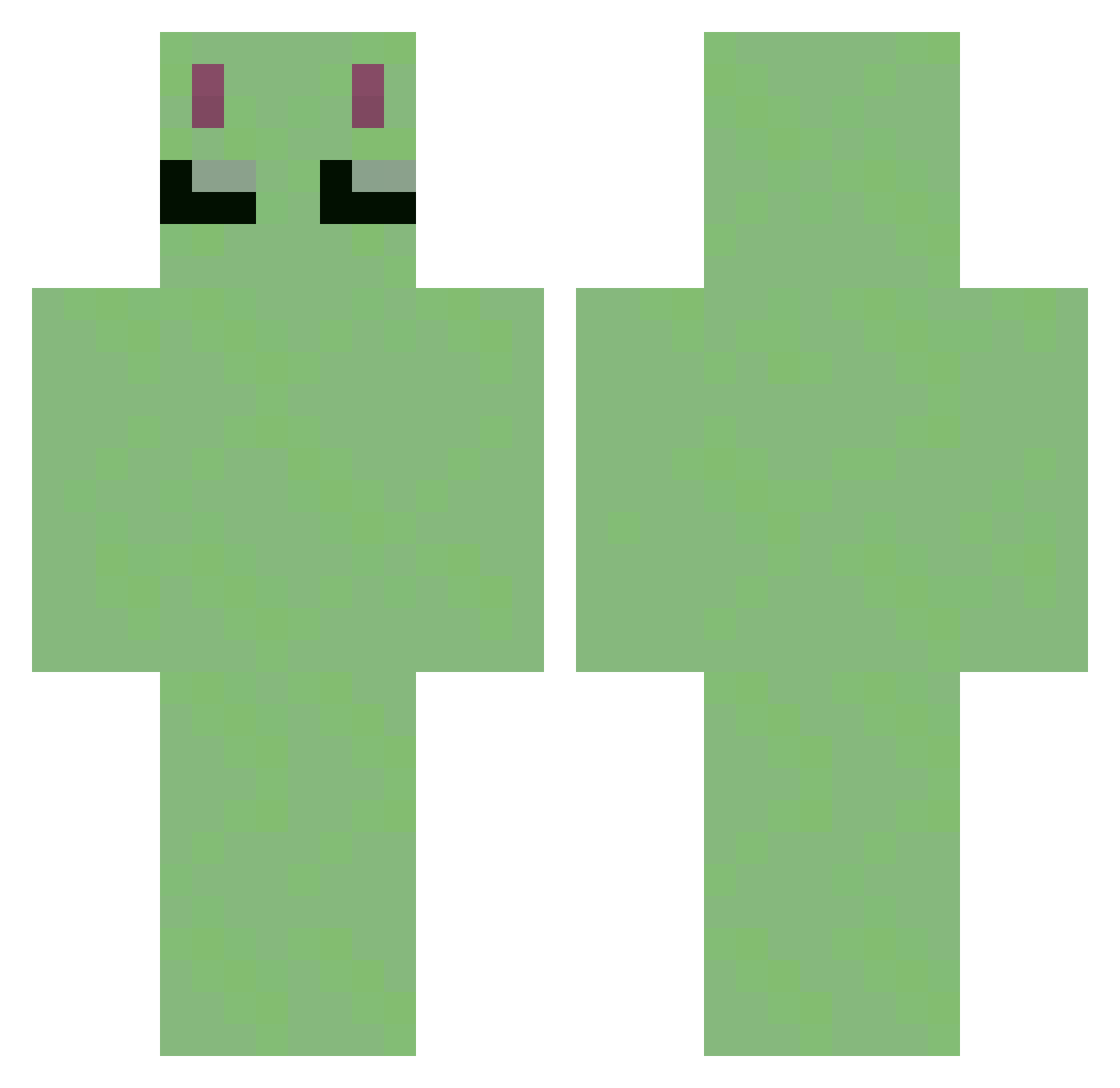 wowwan Minecraft skin, front and back view