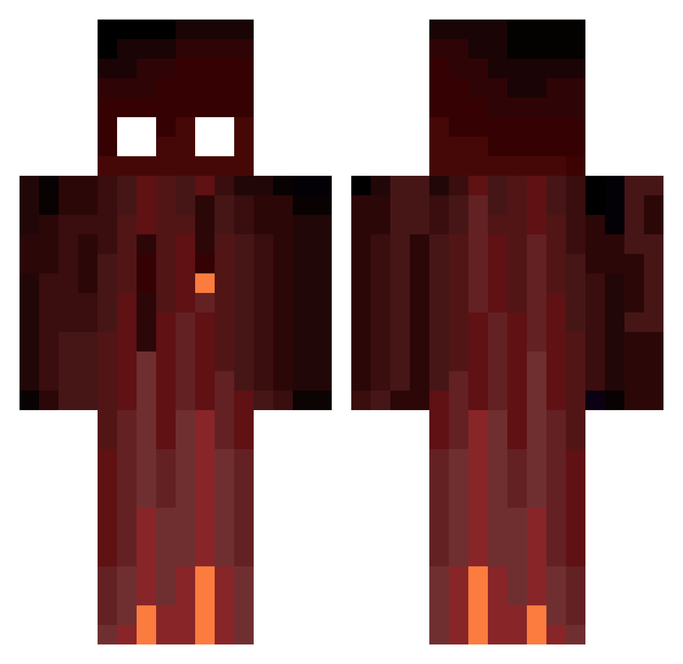 Space382 Minecraft skin, front and back view
