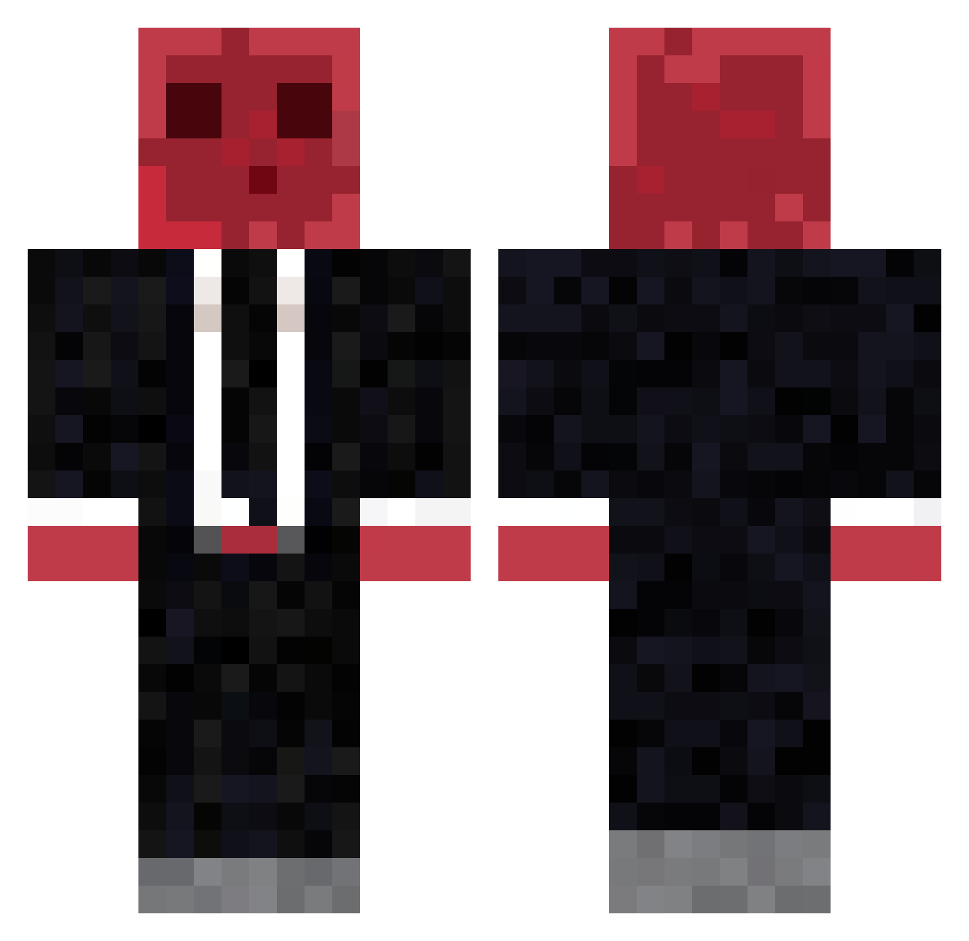 XenV0lt Minecraft skin, front and back view