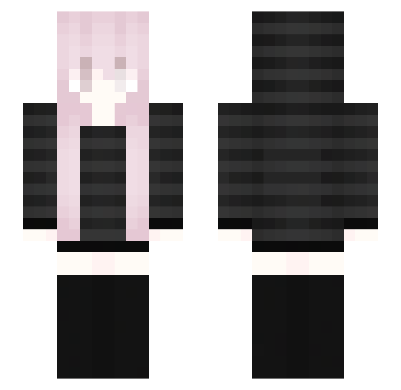 alyli Minecraft skin, front and back view