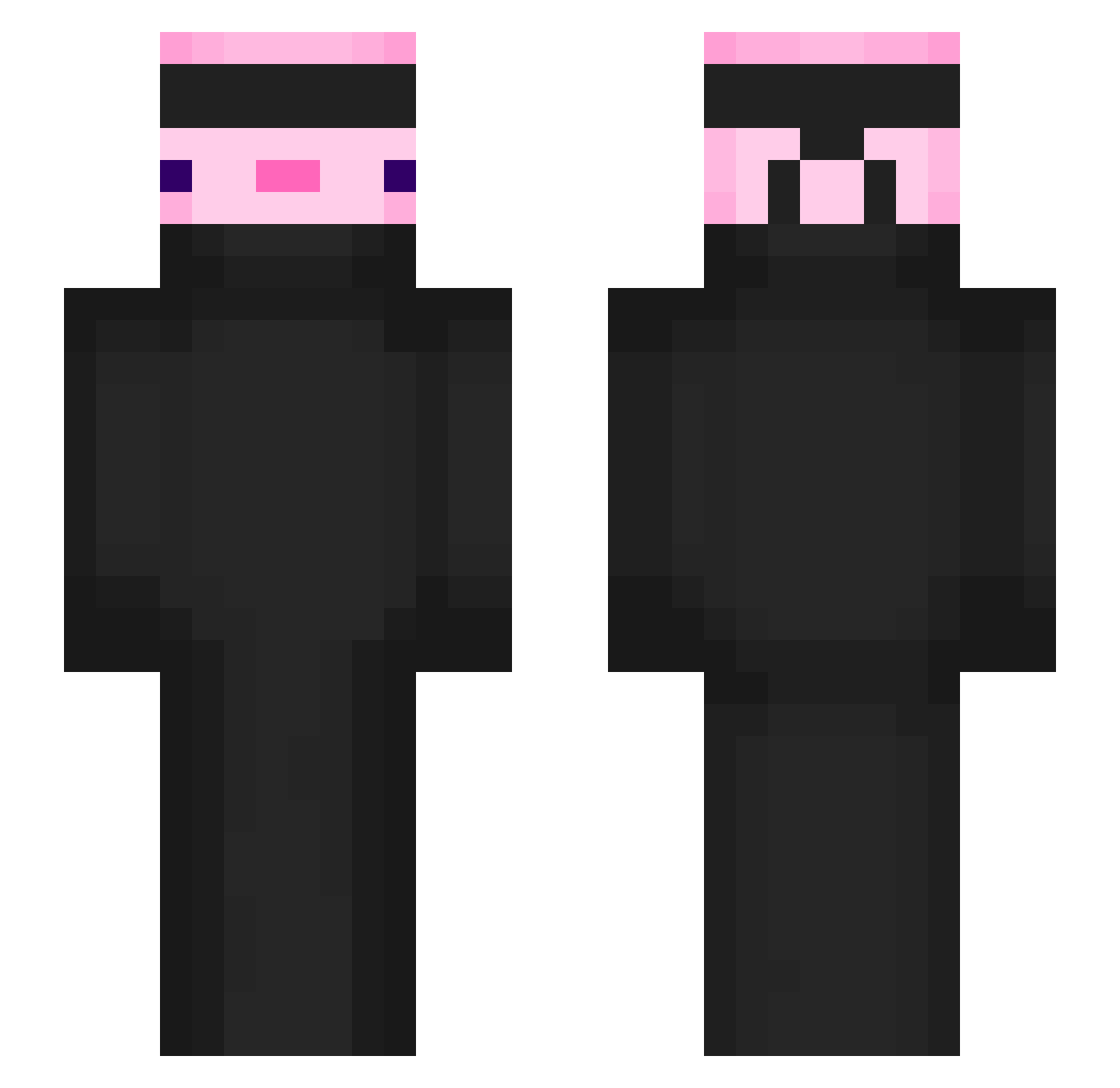 G001717 Minecraft skin, front and back view